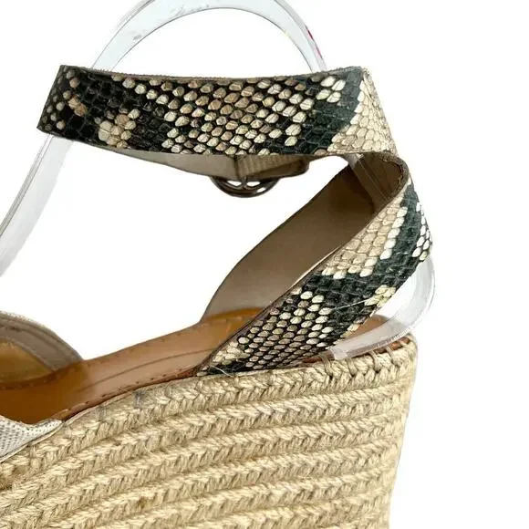 DOLCE VITA Lesly Espadrille Platform Sandal in Tan & Snake Print Women's Sz. 8.5 - Picture 6 of 14